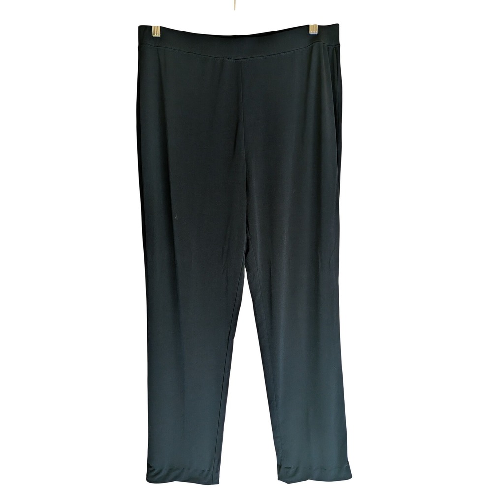 Susan Graver Essentials Pants Women M Liquid Knit Minimalist Comfy Career Basic